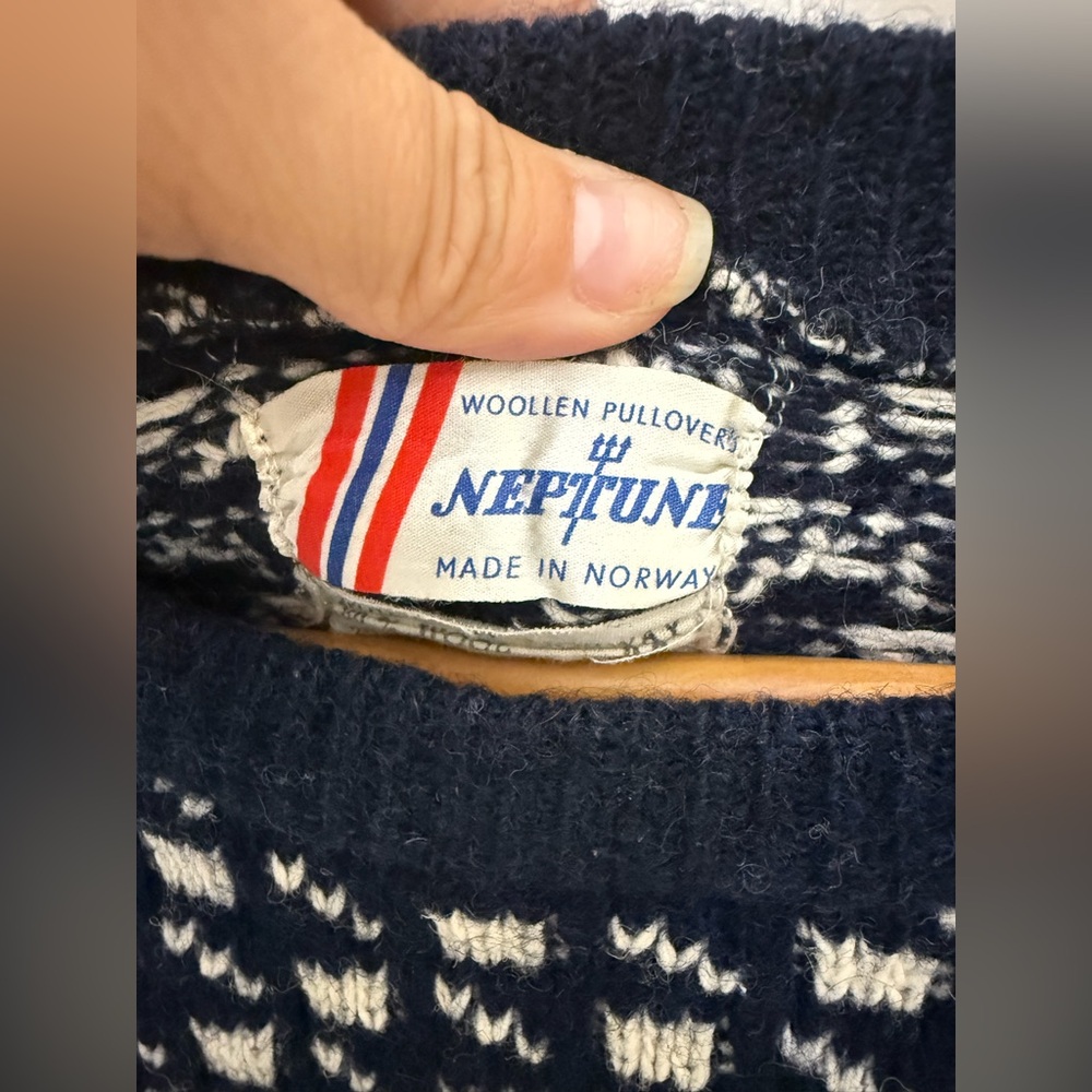 Women’s Neptune Norwegian Wool Blend Sweater M Fisherman Nautical Coastal - Picture 2 of 7